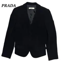 PRADA プラダ テーラードジャケット バックリボン ブラック 40のサムネイル