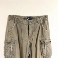 S*e様 00s Abercrombie＆Fitch 裾ジップ 刺繍ロゴ ベージのサムネイル