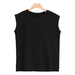 ノースリーブワイドリブカットソー