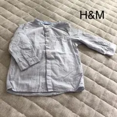 H&M ブルーストライプシャツ