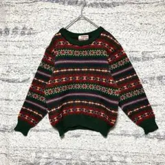 マックレガー　M　90sフェアアイル柄ニット　ビンテージ　レトロ　日本製　古着