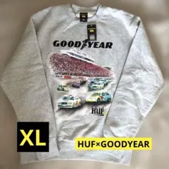 HUF×GOODYEAR ハフ グッドイヤー コラボ スウェット グレー XLのサムネイル
