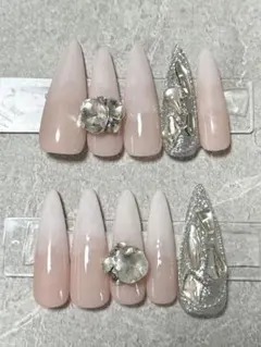 ベイビーブーマー ピンク ギャルネイル ロングネイル 埋めつくし