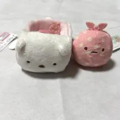 【新品】すみっコぐらし くるましろくまとふろしき2点セット　てのりぬいぐるみ