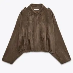 ZARA ボンバージャケット ブラウン オーバーサイズジャケットS