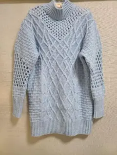 アプワイザーリッシェ　アランチュニックニット　ライトブルー