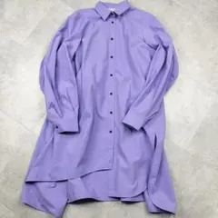 ENFOLD エンフォルド ロングシャツワンピースラベンダー バックギャザーのサムネイル