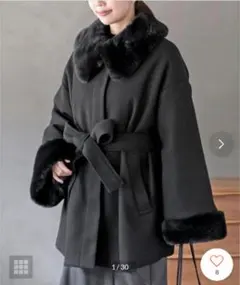 ※2/28処分 rps アールピーエス フェイクファーティペットコート ブラック