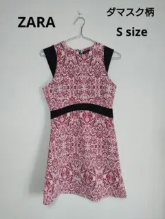 美品 ZARA ザラ ワンピース ダマスク柄  膝丈 フォーマル