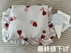新品タグ付き ジェラートピケ ハートサテンティッシュポーチ ピンクのサムネイル