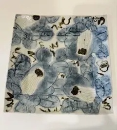 【九谷焼】角皿 花柄 大皿 盛り皿 和食器 陶器 美品