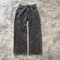 グレー ワイドレッグデニムパンツのサムネイル