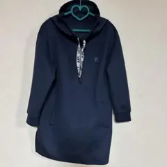 FILA スウェット調　スタンドカラーワンピース