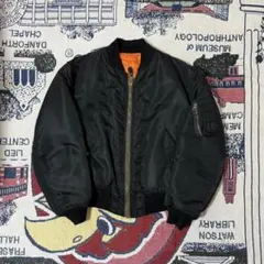 80s~ ALPHA MA-1 ブラックフライトジャケット L usa製 短丈