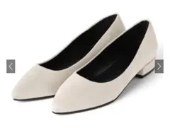 低反発スエードローヒールパンプス