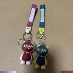 ベアーフィギュアキーホルダー　ネイビー　ブラウン