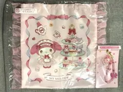 当たりくじ　MY MELODY フリル付きトートバッグ　ビーズチャーム2点セット