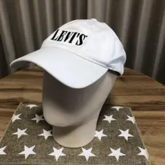 美中古/Levi'sリーバイス スナップバックキャップ(ONE SIZE)白×黒のサムネイル