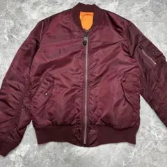 【極美品】アルファ　MA-1 フライトジャケット　90s XL ボルドー 希少