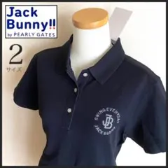 ジャックバニー パーリーゲイツ ゴルフ ポロシャツ 半袖 サイズ2 レディースL