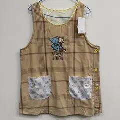 保育士エプロン　おさるのジョージ　新品未使用　フリース