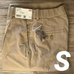 タックワイドパンツ/コットン　UNIQLO S ベージュ