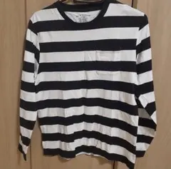 BACK NUMBER ストライプ長袖カットソー M
