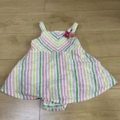 GYMBOREE ジンボリー 縦ストライプ ワンピース風ロンパース　3Tのサムネイル