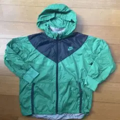 Nike フード付きナイロンジャケット 緑/黒　120㎝