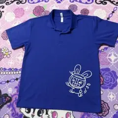 期間限定セール！ウサギキャラクター ポロシャツ ブルー Lサイズ