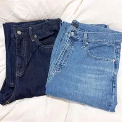 UNIQLO ワイドストレートデニム 28