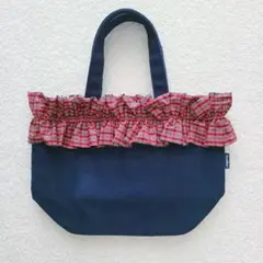 familiar ファミリア フリルバッグ ネイビー