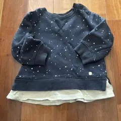 星柄ネイビー トレーナー 90 プティマイン