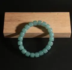 中古 玉髓ブレスレット 水糯氷種風 丸玉数珠 腕輪 アクセサリー C1A063