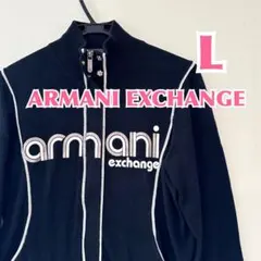 【A|X】レディース黒ロゴ長袖ジップパーカー L 古着　アウタートレーナーのサムネイル