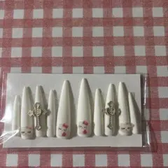 猫デザイン ネイルチップ 10個セット