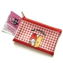 限定❤️【新品】サンリオ マイメロ　フラットポーチ 50周年　赤　③