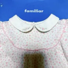 familiar 小花柄襟付きワンピース 80