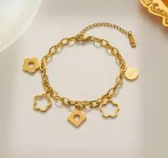 フラワー✨ブレスレット 【ラスト1】 サージカルステンレス ヴィンテージ 売れ筋