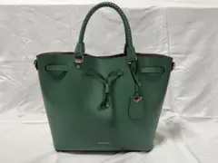 マイケルコース　2 Wayレザーバッグ　グリーン30H8TZLM2L