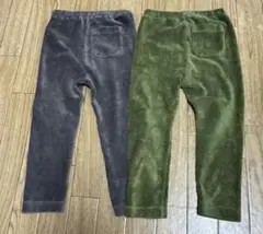 コーデュロイパンツ 2点セット グレー カーキのサムネイル
