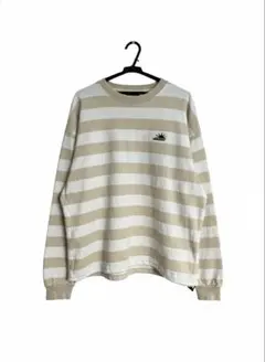 【美品】Perushuペルーシュボーダー ロンT オーバーサイズ ベージュ Mのサムネイル