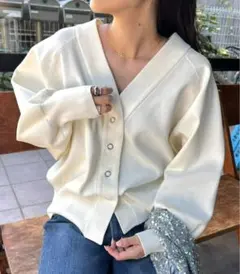 【洗える】軽ニットカラーカーデ