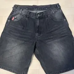 9090ダークグレー デニムショートパンツ