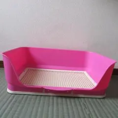リッチェル　　犬用トイレ メッシュカバー付き ピンクのサムネイル