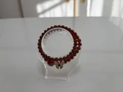 天然石ブレスレット 蝶モチーフ 2連 6.2 15cm