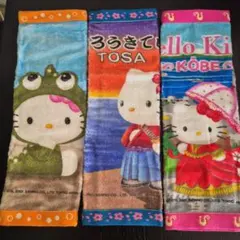 ハローキティ ご当地ミニタオル 3장 세트
