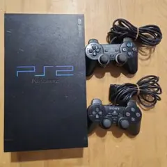 PS2 本体 SCPH-50000 ブラック 純正コントローラー2個付き
