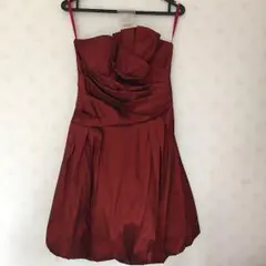 《おまけ＊ボレロ付》結婚式・パーティードレス♡レッドバルーンドレス