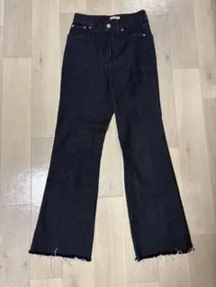 mystic カットオフ フレアデニムパンツ
